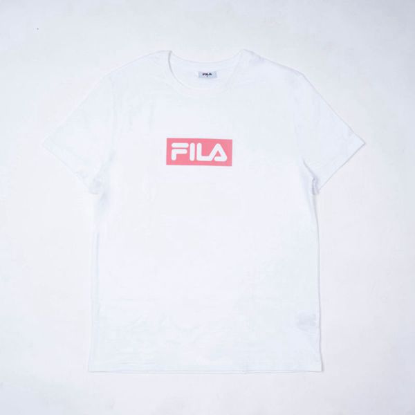 Camisetas Fila Mulher Branco/Rosa - Fila Charlotte Oversized Outlet Portugal,IKCU-52907